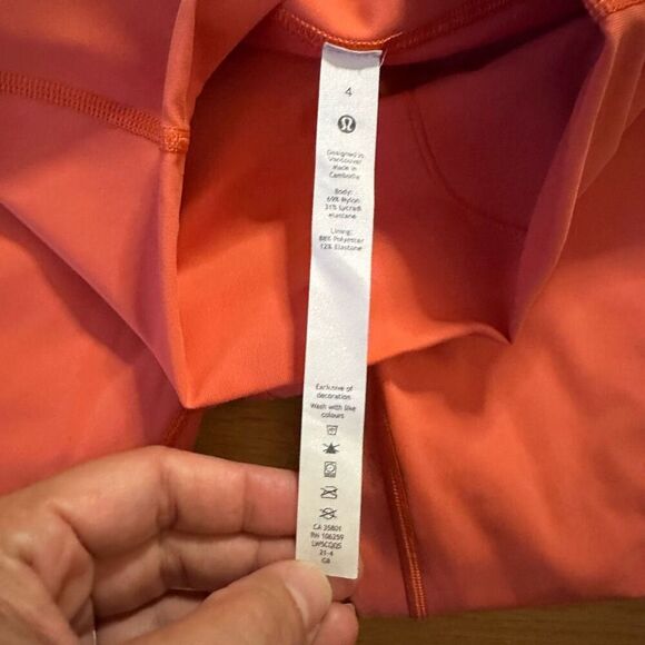 Lululemon wunder under orange leggings 4 - Picture 2 of 7